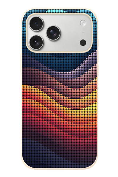 Le Balvo iPhone 17 Pro Max Uyumlu Noktalı Renkler Baskılı Silikon Kılıf