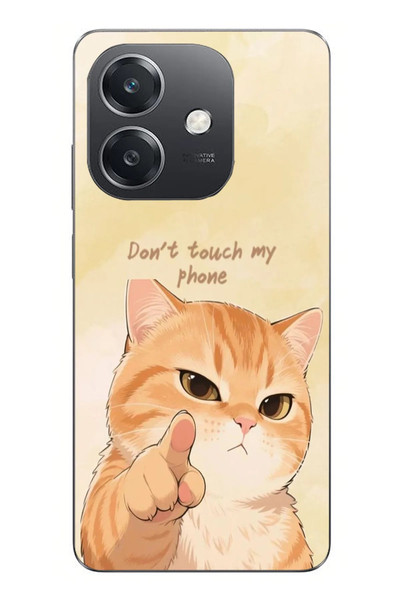 Le Balvo Oppo A3 Uyumlu Dont Touch My Phone Baskılı Silikon Kılıf
