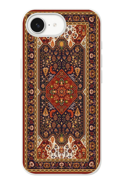 Le Balvo iPhone 16e Uyumlu Anadolu Motif Halısı Baskılı Silikon Kılıf