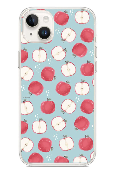 Le Balvo iPhone 14 Plus Uyumlu Elmalar Baskılı Silikon Kılıf