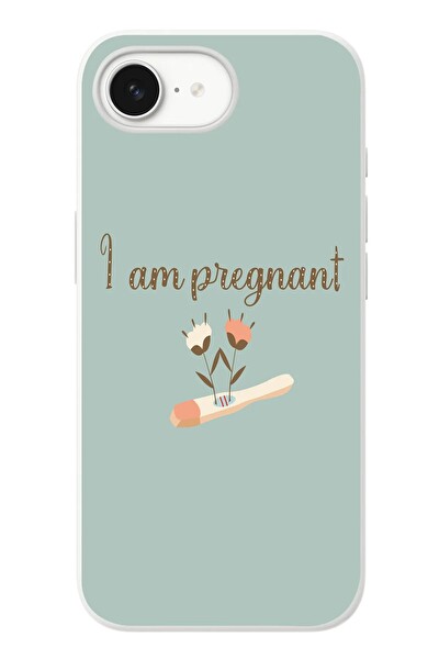 Le Balvo iPhone 16e Uyumlu I'm Pregnant Baskılı Silikon Kılıf