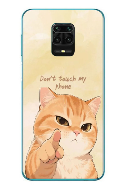 Le Balvo Redmi Note 9s Uyumlu Dont Touch My Phone Baskılı Silikon Kılıf