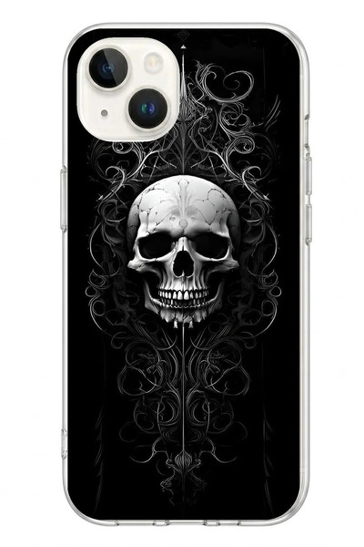 Le Balvo iPhone 13 - 14 Uyumlu Kuru Kafa Baskılı Silikon Kılıf