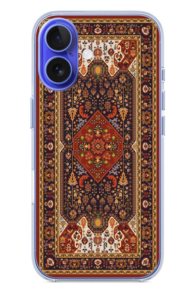 Le Balvo iPhone 16 Uyumlu Anadolu Motif Halısı Baskılı Silikon Kılıf