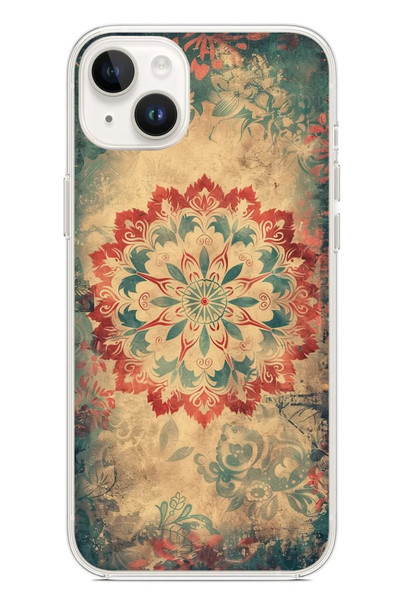 Le Balvo iPhone 14 Plus Uyumlu Ebru Çizgisel Baskılı Silikon Kılıf