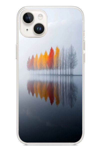 Le Balvo iPhone 14 Plus Uyumlu Sonbahar Zamanı Baskılı Silikon Kılıf