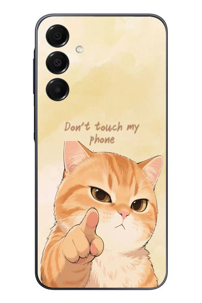 Le Balvo Samsung Galaxy A16 Uyumlu Dont Touch My Phone Baskılı Silikon Kılıf