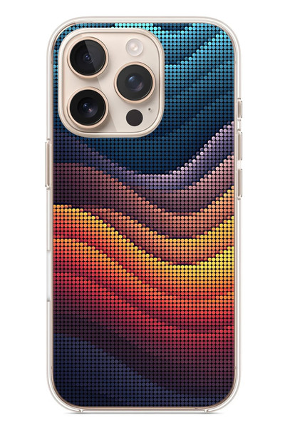 Le Balvo iPhone 16 Pro Uyumlu Noktalı Renkler Baskılı Silikon Kılıf