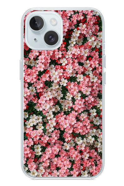 Le Balvo iPhone 15 Uyumlu Ahenkli Papatyalar Baskılı Silikon Kılıf