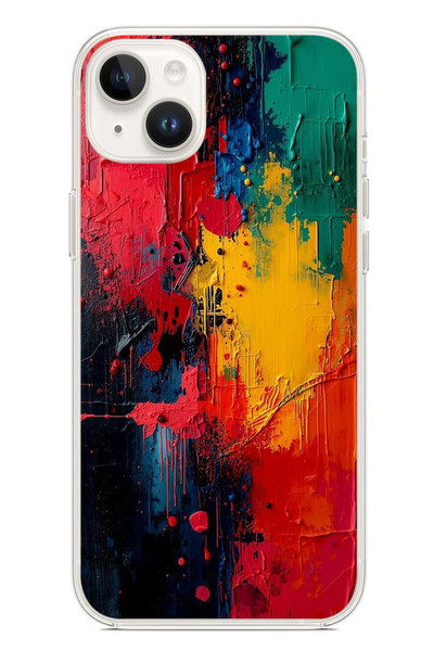 Le Balvo iPhone 14 Plus Uyumlu Renklerin Dansı Baskılı Silikon Kılıf