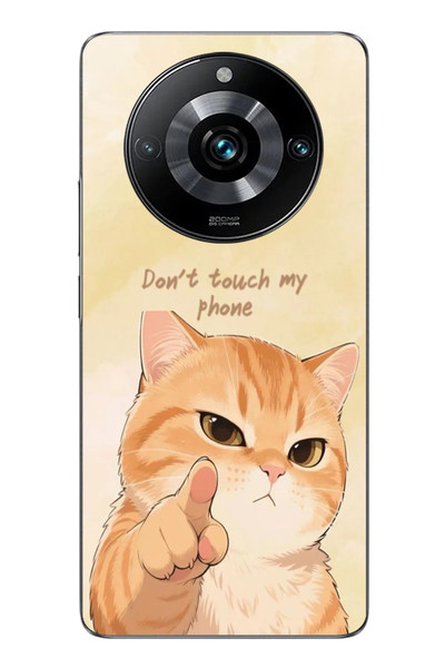Le Balvo Realme 11 Pro Uyumlu Dont Touch My Phone Baskılı Silikon Kılıf