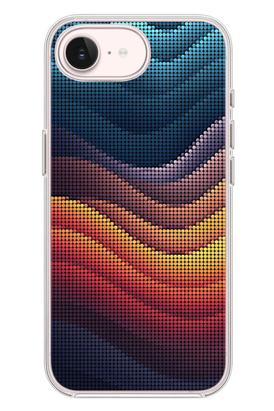 Le Balvo iPhone 17e Uyumlu Noktalı Renkler Baskılı Silikon Kılıf