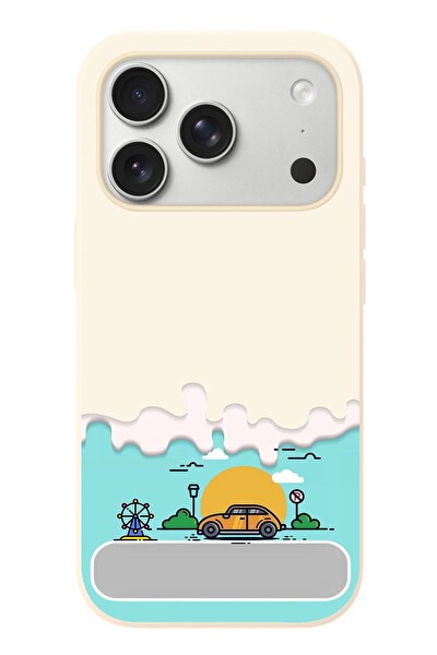 Le Balvo iPhone 17 Pro Uyumlu Tatil Yolu Baskılı Silikon Kılıf