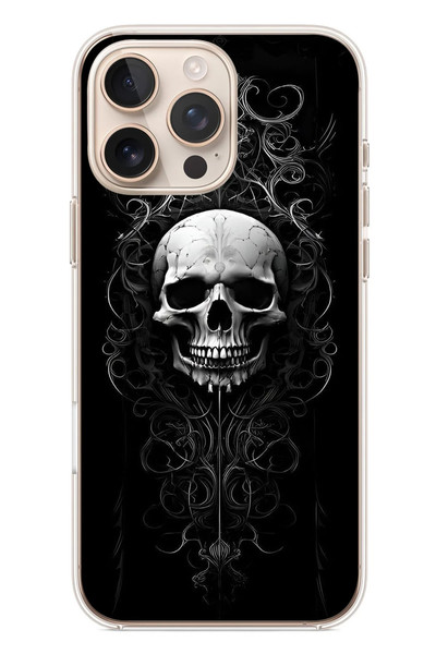 Le Balvo iPhone 16 Pro Max Uyumlu Kuru Kafa Baskılı Silikon Kılıf