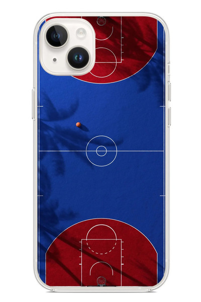 Le Balvo iPhone 14 Plus Uyumlu Basketbol Sahası Baskılı Silikon Kılıf