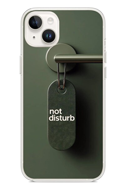 Le Balvo iPhone 14 Plus Uyumlu Not Disturb Baskılı Silikon Kılıf