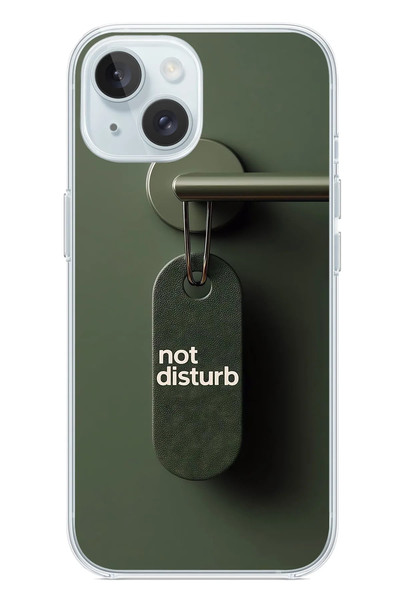 Le Balvo iPhone 15 Uyumlu Not Disturb Baskılı Silikon Kılıf
