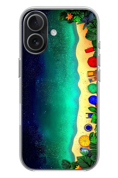 Le Balvo iPhone 17 Uyumlu Tatil Kumsal Gecesi Baskılı Silikon Kılıf