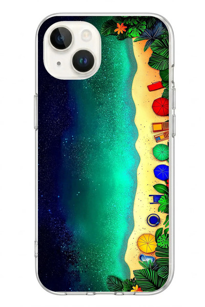 Le Balvo iPhone 13 - 14 Uyumlu Tatil Kumsal Gecesi Baskılı Silikon Kılıf