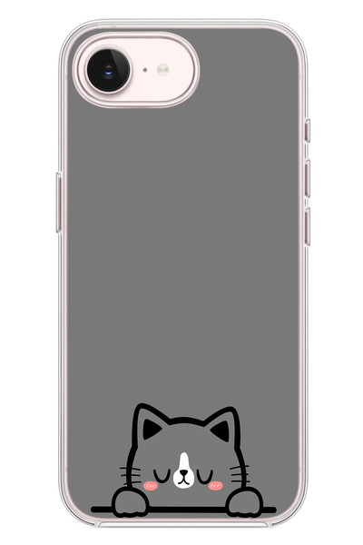 Le Balvo iPhone 17e Uyumlu Uyuyan Kedi Baskılı Silikon Kılıf