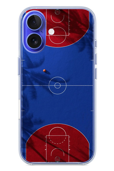Le Balvo iPhone 16 Uyumlu Basketbol Sahası Baskılı Silikon Kılıf