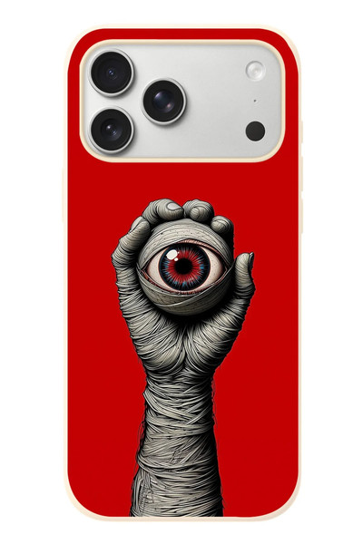Le Balvo iPhone 17 Pro Max Uyumlu Tek Göz Elde Baskılı Silikon Kılıf
