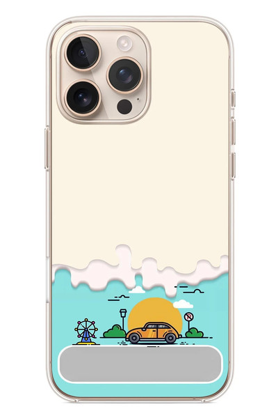 Le Balvo iPhone 16 Pro Max Uyumlu Tatil Yolu Baskılı Silikon Kılıf