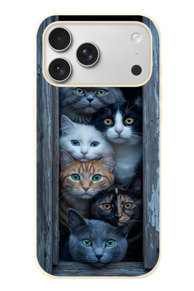 Le Balvo iPhone 17 Pro Max Uyumlu Yavru Kediler Baskılı Silikon Kılıf