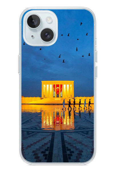 Le Balvo iPhone 15 Uyumlu Anıtkabir Baskılı Silikon Kılıf