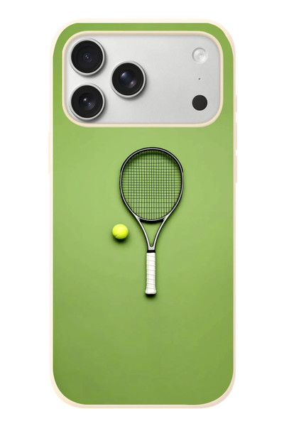 Le Balvo iPhone 17 Pro Max Uyumlu Tenis Raketi Baskılı Silikon Kılıf
