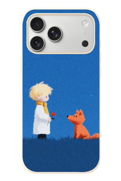 Le Balvo iPhone 17 Pro Max Uyumlu Sarışın Çocuk ve Köpek Baskılı Silikon Kılıf