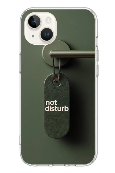 Le Balvo iPhone 13 - 14 Uyumlu Not Disturb Baskılı Silikon Kılıf