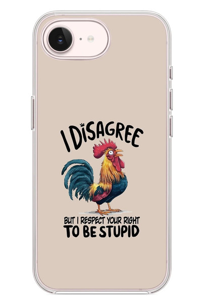 Le Balvo iPhone 17e Uyumlu I Disagree Baskılı Silikon Kılıf