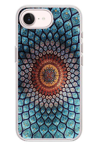 Le Balvo iPhone 17e Uyumlu İran Dokuması Baskılı Silikon Kılıf