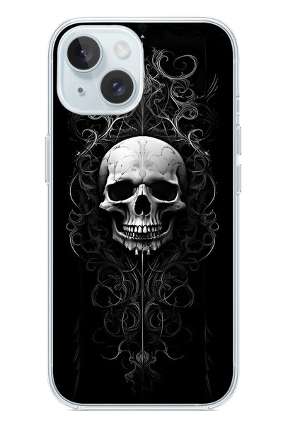 Le Balvo iPhone 15 Uyumlu Kuru Kafa Baskılı Silikon Kılıf