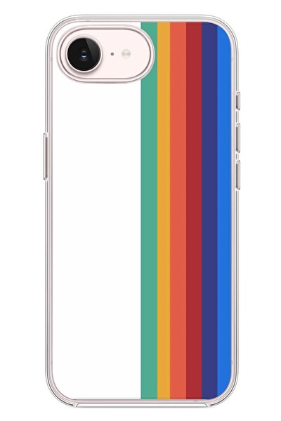 Le Balvo iPhone 17e Uyumlu Gökkuşağı Baskılı Silikon Kılıf
