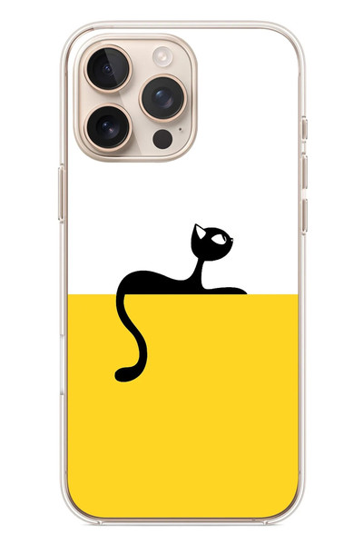 Le Balvo iPhone 16 Pro Max Uyumlu Dişi Kedi Baskılı Silikon Kılıf