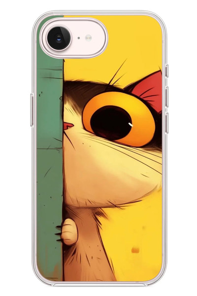 Le Balvo iPhone 17e Uyumlu Tek Gözlü Kedi Baskılı Silikon Kılıf