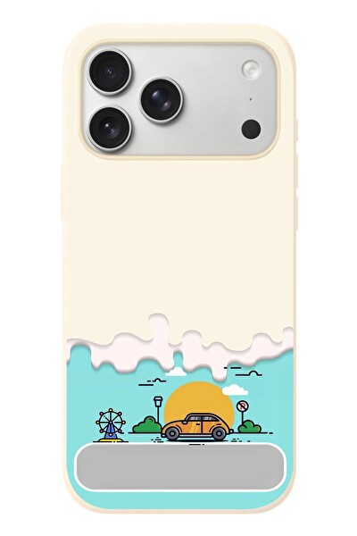 Le Balvo iPhone 17 Pro Max Uyumlu Tatil Yolu Baskılı Silikon Kılıf