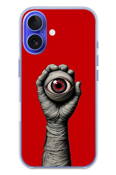 Le Balvo iPhone 16 Uyumlu Tek Göz Elde Baskılı Silikon Kılıf