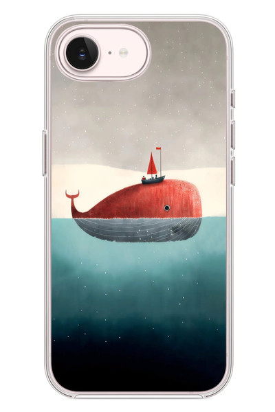 Le Balvo iPhone 17e Uyumlu Balina Baskılı Silikon Kılıf