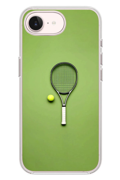 Le Balvo iPhone 17e Uyumlu Tenis Raketi Baskılı Silikon Kılıf