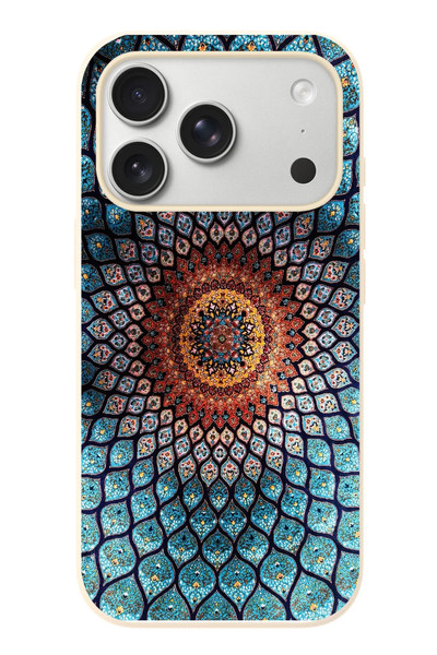 Le Balvo iPhone 17 Pro Uyumlu İran Dokuması Baskılı Silikon Kılıf