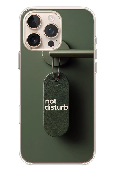Le Balvo iPhone 16 Pro Max Uyumlu Not Disturb Baskılı Silikon Kılıf