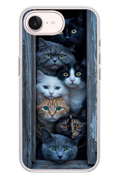 Le Balvo iPhone 17e Uyumlu Yavru Kediler Baskılı Silikon Kılıf
