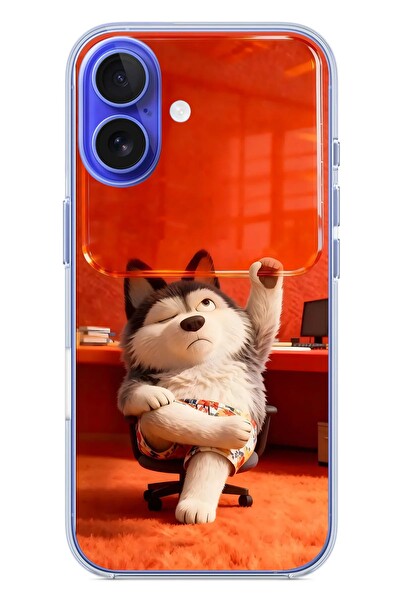 Le Balvo iPhone 16 Uyumlu Keyifli Köpek Baskılı Silikon Kılıf