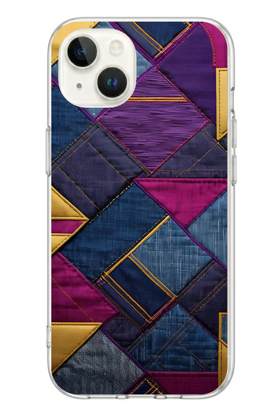 Le Balvo iPhone 13 - 14 Uyumlu Kot Deseni Baskılı Silikon Kılıf