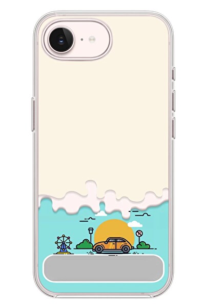 Le Balvo iPhone 17e Uyumlu Tatil Yolu Baskılı Silikon Kılıf