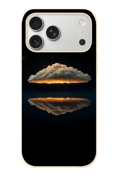 Le Balvo iPhone 17 Pro Max Uyumlu Bulut Yansıması Baskılı Silikon Kılıf