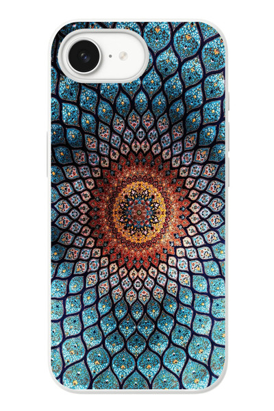 Le Balvo iPhone 16e Uyumlu İran Dokuması Baskılı Silikon Kılıf